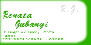 renata gubanyi business card